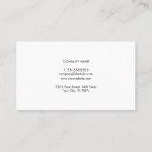 Elegant Clean Light Grey Faux Copper Line Attorney Business Card (Back)