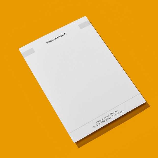Elegant Clean Light Grey White Consultant Custom Letterhead (Creator Uploaded)