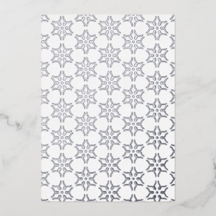Elegant, Clean Silver foil snowflake card 