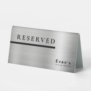 Elegant Clean Silver Shiny Typography Reserved