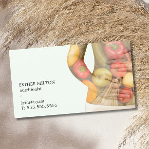 Elegant Clean Vegetables Body Nutritionist  Business Card