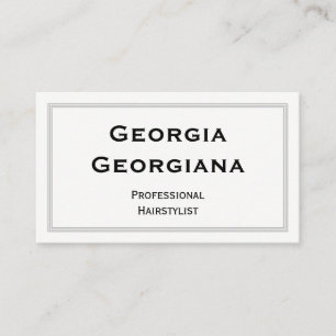 Elegant & Clean, With Triple-Line Border Business  Card