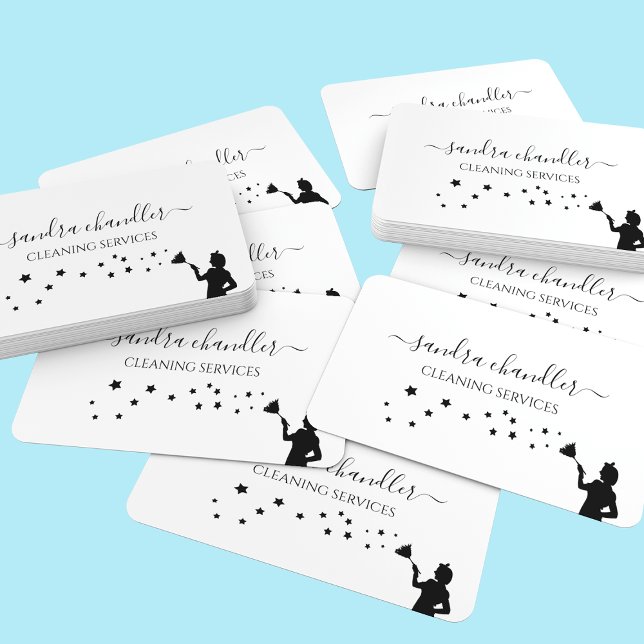 Elegant Cleanining Services Business Card (Creator Uploaded)