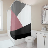 elegant clear dusty pink, black, grey geometrics