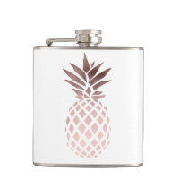 elegant clear faux rose gold tropical pineapple