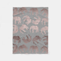 elegant clear rose gold tribal elephant pattern