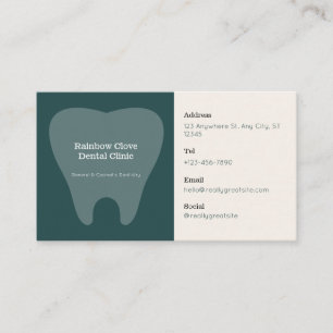 Elegant Clinical Dentist Practice Appointment Business Card