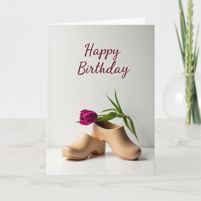 Elegant Clogs Birthday Card (Front)