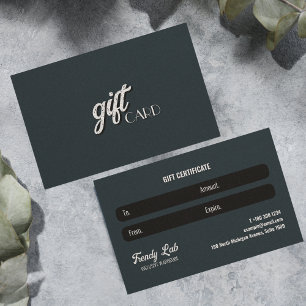 Elegant Clothing Business Black White Grey Grey Business Card