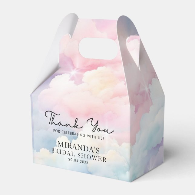 Elegant Clouds Sky Bridal Shower Favour Box (Front Side)