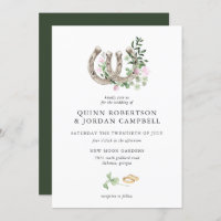 Elegant Clover Horseshoes Botanical Wedding