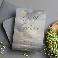 Elegant Coast Ocean Sky Landscape Wedding