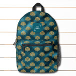 Elegant Coastal Gold Seashell Logo Corporate Printed Backpack<br><div class="desc">Elegant Coastal Gold Seashell Logo Corporate Printed Backpack features an elegant luxury gold seashell pattern with your custom business logo. Perfect for corporate gifts,  school,  sports,  gym,  travel and more. Designed by ©2025 Evco Studio www.zazzle.com/store/evcostudio</div>