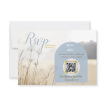 Elegant Coastal Meadow Chic Response Card
