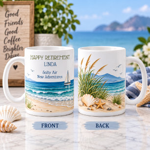 Elegant Coastal Ocean Retirement Gift Keepsake Coffee Mug