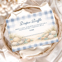 Elegant Coastal Seashell Diapper Raffle