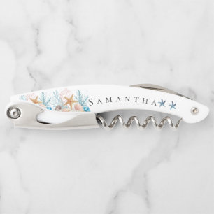 Elegant Coastal Under the Sea Bridesmaid Gift Corkscrew