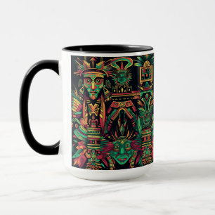 Elegant Cobalt "Ancestral Paradigm" Ceramic Combo Mug
