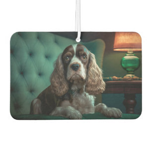 Elegant Cocker Spaniel Classic Portrait Design Car Air Freshener