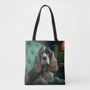 Elegant Cocker Spaniel Classic Portrait Design Tote Bag