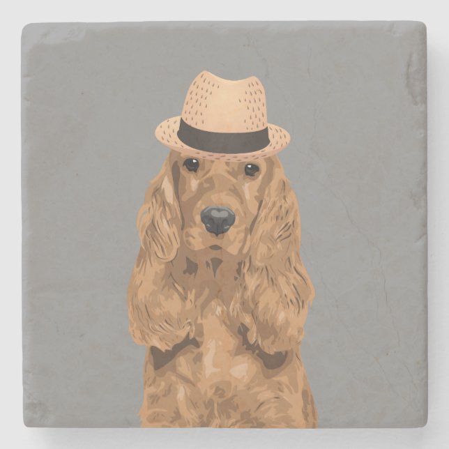 Elegant Cocker Spaniel Coaster for Dog Lovers (Front)