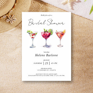 Elegant Cocktail Bridal Shower Invitation