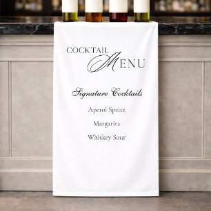 Elegant Cocktail Menu Wedding Banner