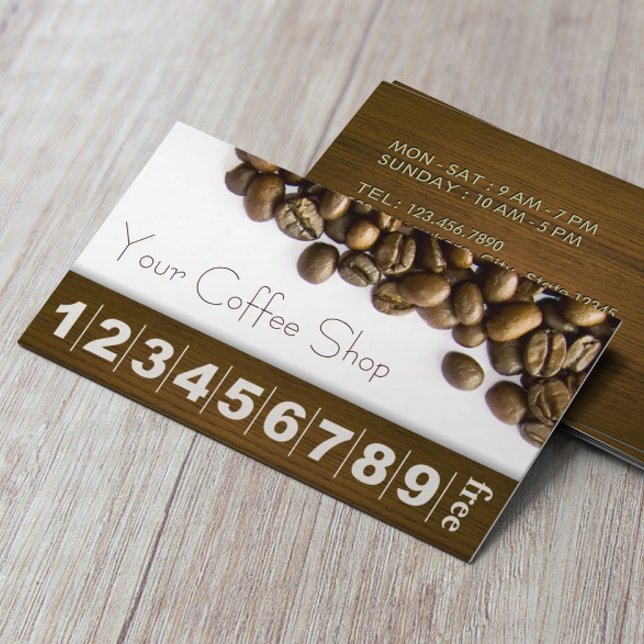 Elegant Coffee Beans Coffee Loyalty Card (Creator Uploaded)
