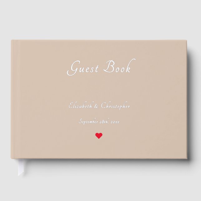 Elegant Coffee Colour Silver Weddings Anniversary Guest Book (Front)