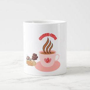 Elegant Coffee Cup with Chocolate & Biscuits