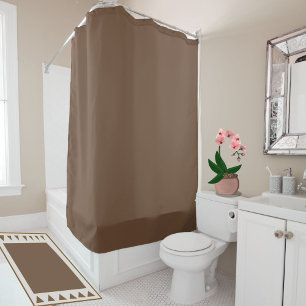 Elegant Coffee Mocha Brown Solid Simple Minimalist Shower Curtain
