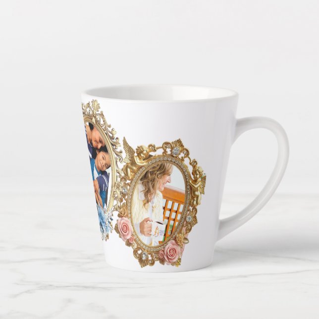 Elegant Coffee Mug with Classic Gold Frame - Desig (Right)