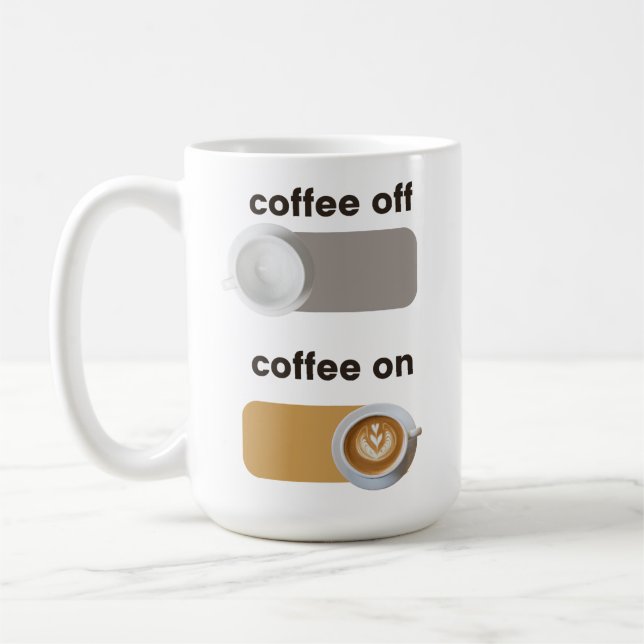 Elegant Coffee on Coffee Off Mug (Left)