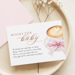 Elegant Coffee Themed Books for Baby Card