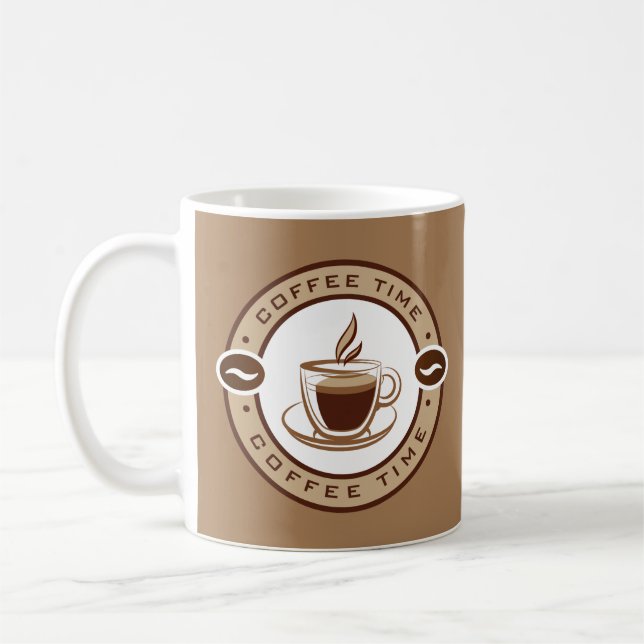 Elegant Coffee Time Mug (Left)