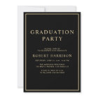 Elegant College Black Gold Graduation Party