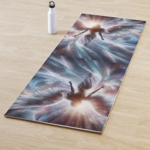Elegant Colorful Angel of Light Yoga Mat