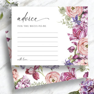 Elegant Colorful Floral Advice Card