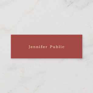 Elegant Colors Modern Template Professional Chic Mini Business Card