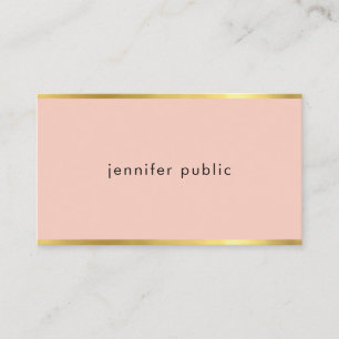 Elegant Colour Gold Sophisticated Modern Cool Plai Business Card