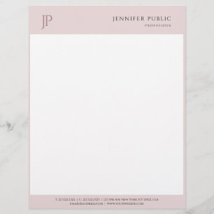 Elegant Colour Harmony Minimalist Monogram Custom Letterhead