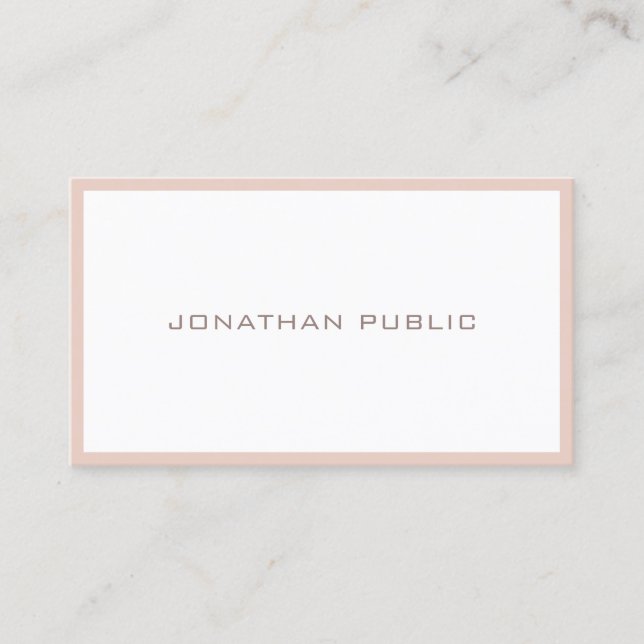 Elegant Colour Harmony Modern Sleek Artistic Plain Business Card (Front)