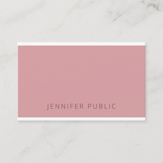 Elegant Colour Harmony Simple Design Template Chic Business Card (Front)