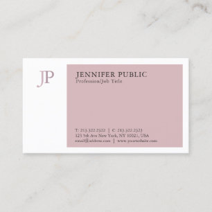 Elegant Colour Modern Professional Monogram Plain Business Card