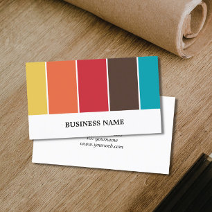 Elegant Colour Palette Interior Designer Business Card