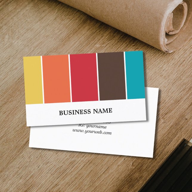 Elegant Colour Palette Interior Designer Business Card (Creator Uploaded)