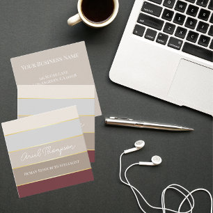 Elegant Colour Stripes Personalised Business Card