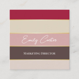 Elegant Colour Stripes Personalised Business Card