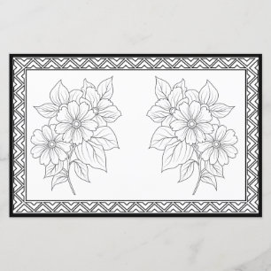 Elegant Colour Your Own Personalised Stationery 