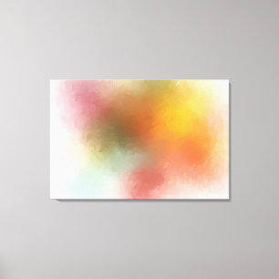 Elegant Colourful Abstract Art Modern Red Yellow Canvas Print